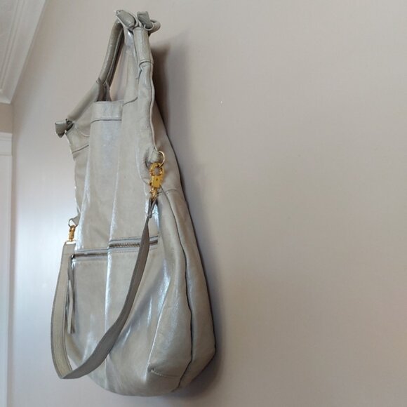 Anna Corinna leather mid city fold over tote - Picture 4 of 12